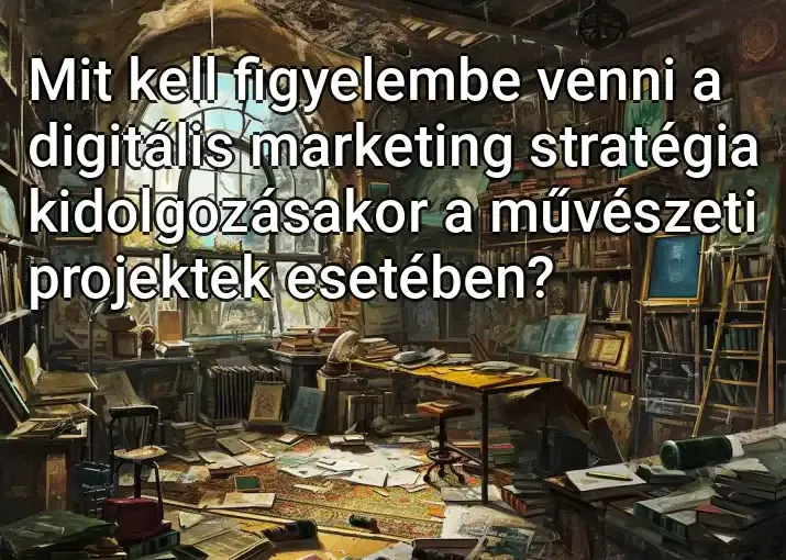 Mit kell figyelembe venni a digitális marketing stratégia kidolgozásakor a művészeti projektek esetében?