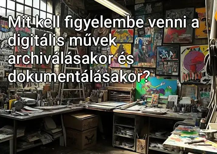 Mit kell figyelembe venni a digitális művek archiválásakor és dokumentálásakor?