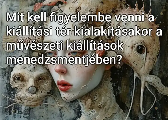 Mit kell figyelembe venni a kiállítási tér kialakításakor a művészeti kiállítások menedzsmentjében?