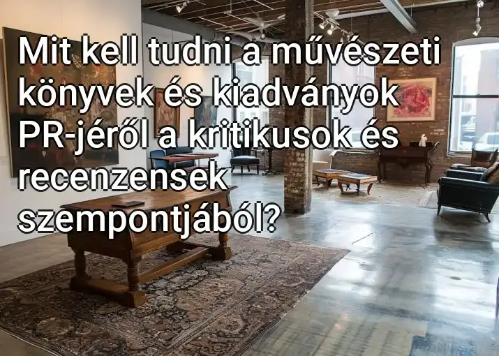 Mit kell tudni a művészeti könyvek és kiadványok PR-jéről a kritikusok és recenzensek szempontjából?