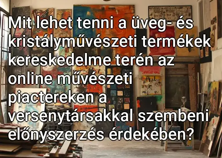 Mit lehet tenni a üveg- és kristályművészeti termékek kereskedelme terén az online művészeti piactereken a versenytársakkal szembeni előnyszerzés érdekében?