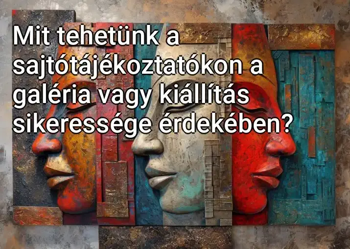 Mit tehetünk a sajtótájékoztatókon a galéria vagy kiállítás sikeressége érdekében?