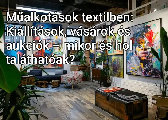 Műalkotások textilben: Kiállítások, vásárok és aukciók – mikor és hol taláthatóak?