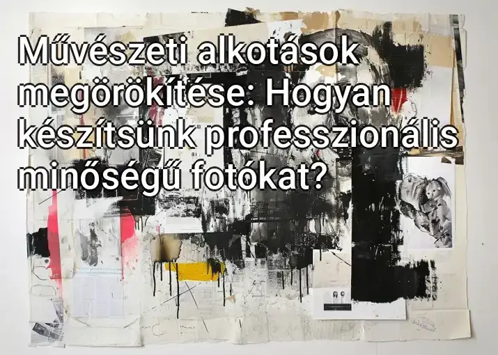 Művészeti alkotások megörökítése: Hogyan készítsünk professzionális minőségű fotókat?