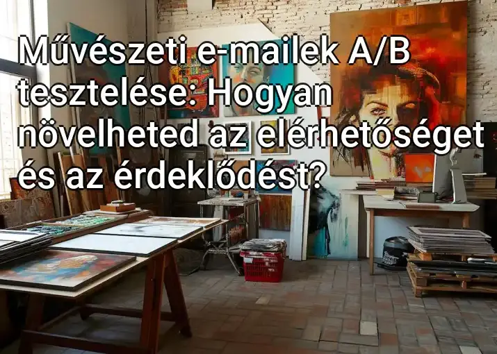 Művészeti e-mailek A/B tesztelése: Hogyan növelheted az elérhetőséget és az érdeklődést?