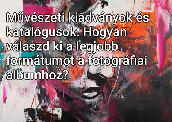 Művészeti kiadványok és katalógusok: Hogyan válaszd ki a legjobb formátumot a fotográfiai albumhoz?