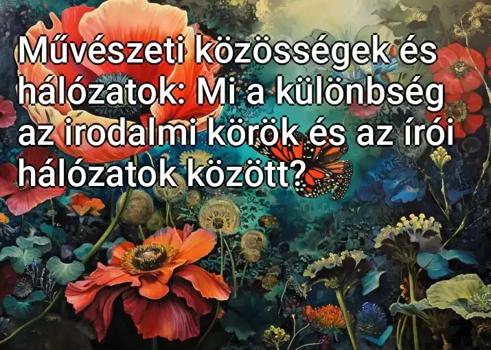 Művészeti közösségek és hálózatok: Mi a különbség az irodalmi körök és az írói hálózatok között?