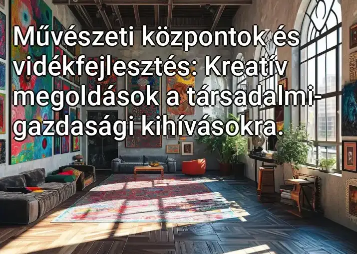 Művészeti központok és vidékfejlesztés: Kreatív megoldások a társadalmi- gazdasági kihívásokra.