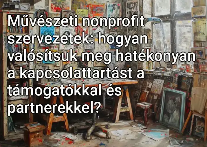 Művészeti nonprofit szervezetek: hogyan valósítsuk meg hatékonyan a kapcsolattartást a támogatókkal és partnerekkel?