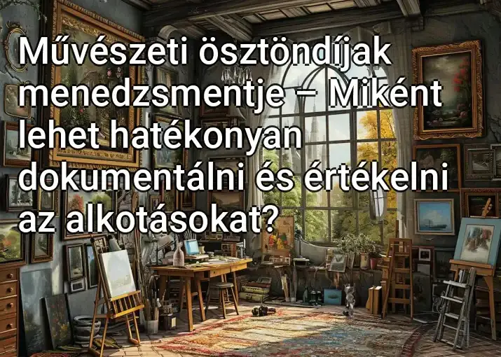 Művészeti ösztöndíjak menedzsmentje – Miként lehet hatékonyan dokumentálni és értékelni az alkotásokat?