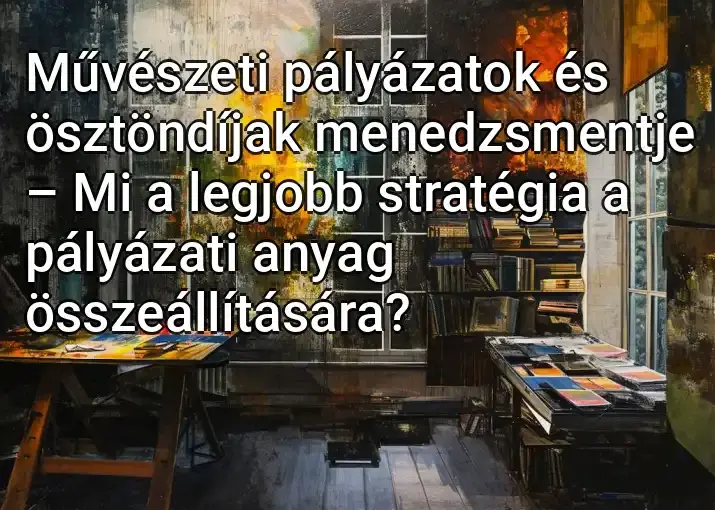 Művészeti pályázatok és ösztöndíjak menedzsmentje – Mi a legjobb stratégia a pályázati anyag összeállítására?