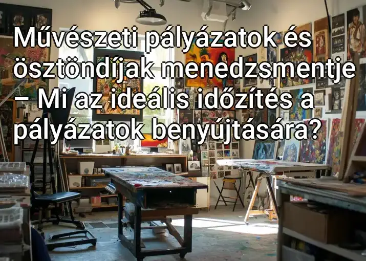 Művészeti pályázatok és ösztöndíjak menedzsmentje – Mi az ideális időzítés a pályázatok benyújtására?