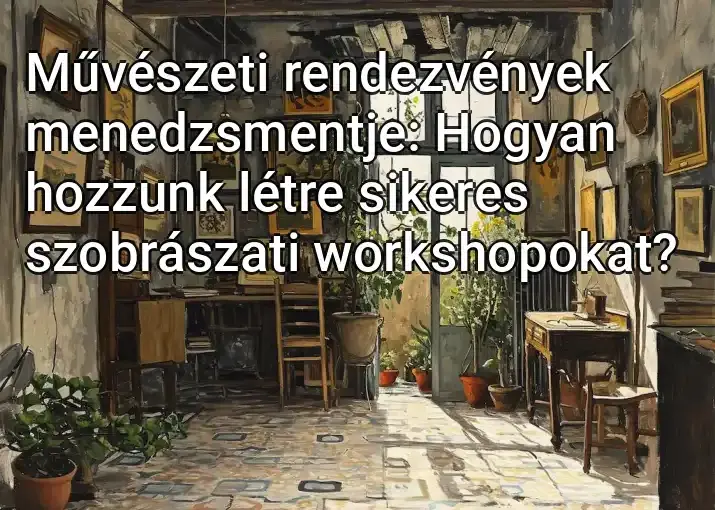 Művészeti rendezvények menedzsmentje: Hogyan hozzunk létre sikeres szobrászati workshopokat?