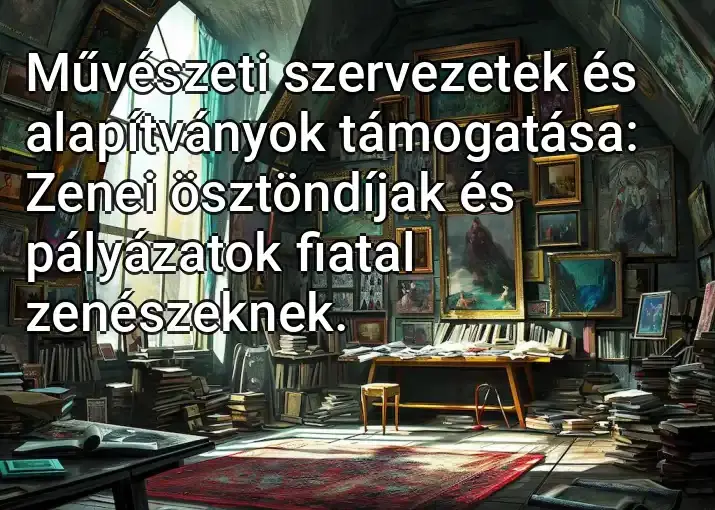 Művészeti szervezetek és alapítványok támogatása: Zenei ösztöndíjak és pályázatok fiatal zenészeknek.