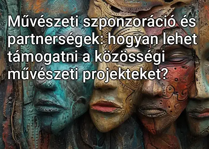 Művészeti szponzoráció és partnerségek: hogyan lehet támogatni a közösségi művészeti projekteket?