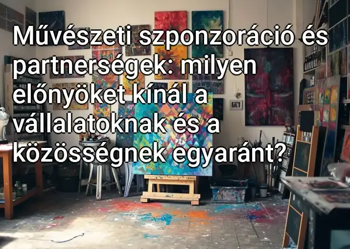 Művészeti szponzoráció és partnerségek: milyen előnyöket kínál a vállalatoknak és a közösségnek egyaránt?