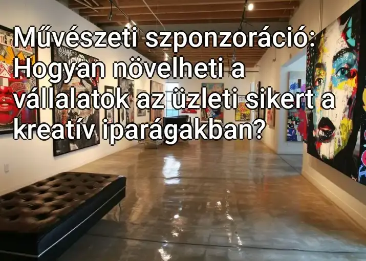 Művészeti szponzoráció: Hogyan növelheti a vállalatok az üzleti sikert a kreatív iparágakban?