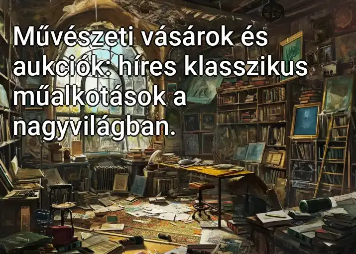 Művészeti vásárok és aukciók: híres klasszikus műalkotások a nagyvilágban.