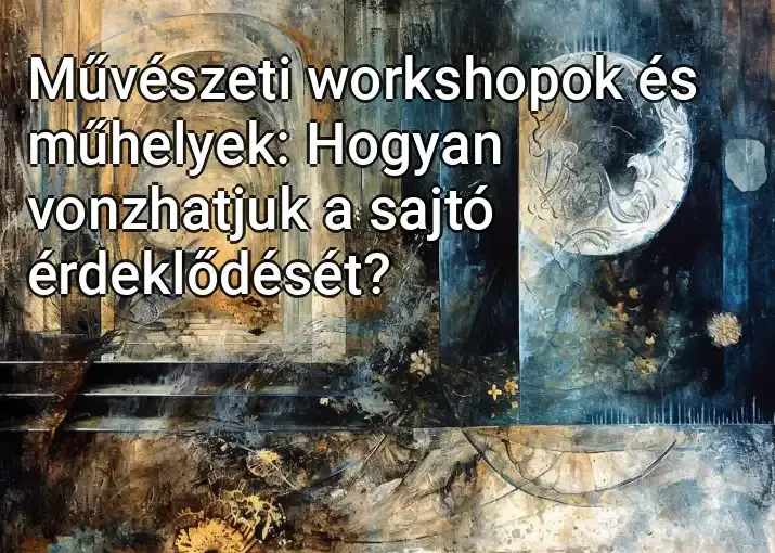 Művészeti workshopok és műhelyek: Hogyan vonzhatjuk a sajtó érdeklődését?