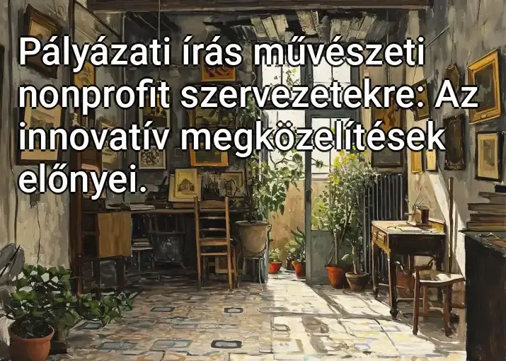 Pályázati írás művészeti nonprofit szervezetekre: Az innovatív megközelítések előnyei.