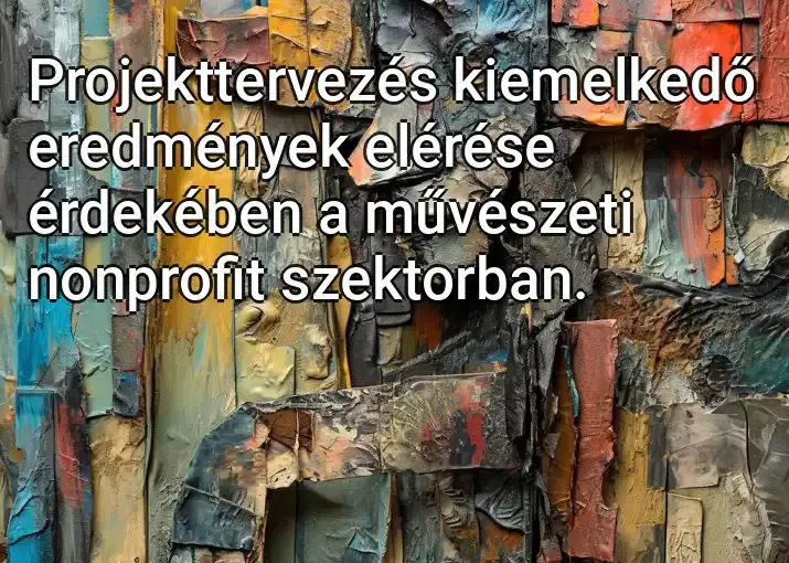 Projekttervezés kiemelkedő eredmények elérése érdekében a művészeti nonprofit szektorban.