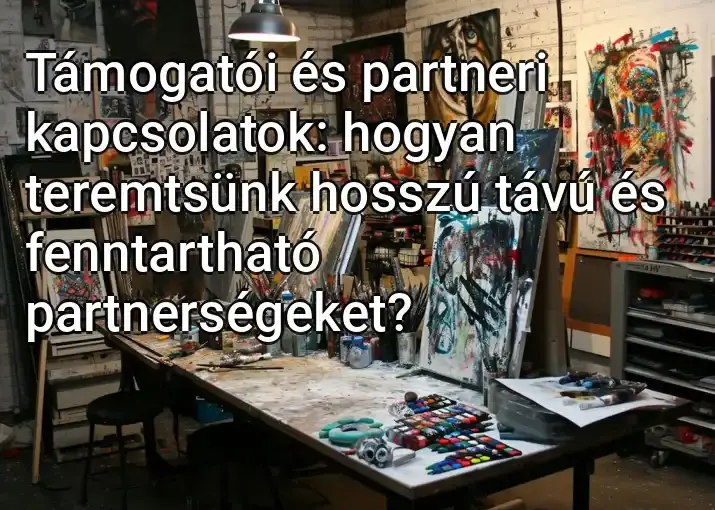 Támogatói és partneri kapcsolatok: hogyan teremtsünk hosszú távú és fenntartható partnerségeket?