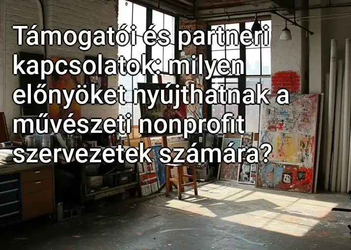 Támogatói és partneri kapcsolatok: milyen előnyöket nyújthatnak a művészeti nonprofit szervezetek számára?