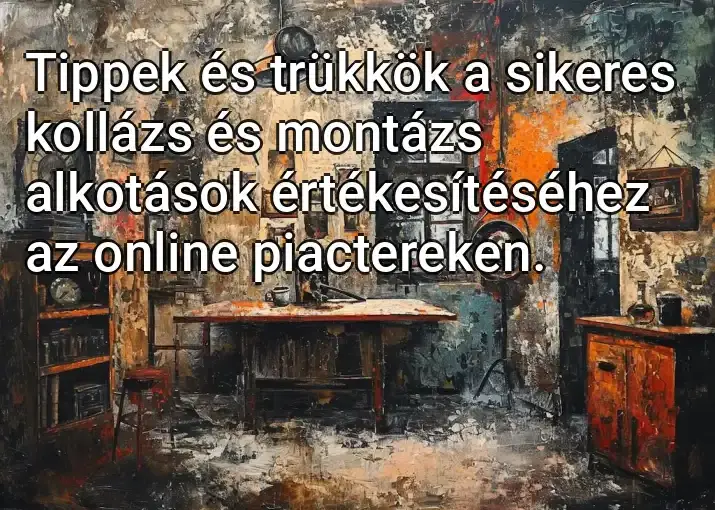 Tippek és trükkök a sikeres kollázs és montázs alkotások értékesítéséhez az online piactereken.